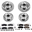 2014 Ram ProMaster 2500 - Front and Rear Brake Disc and Pad Kit, Plain Surface, 5 Lugs, Ceramic, With Vented Rear Rotor, 3.0L 4Cyl, Z17 OE Replacement