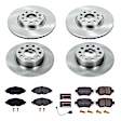 2018 Volkswagen GTI - Front and Rear Brake Disc and Pad Kit, Plain Surface, 5 Lugs, 272 mm, Ceramic, 2.0L 4Cyl, Z17 OE Replacement