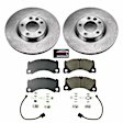 2016 Porsche Cayenne - Front Brake Disc and Pad Kit, Natural Finish, Plain Surface, 5 Lugs, 360 mm, Ceramic, Except Ceramic Composite Brakes, 3.6L 6Cyl, Z17 OE Replacement