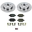 KOE8488 Rear Brake Disc and Pad Kit, Plain Surface, 5 Lugs, 268 mm, Ceramic, Z17 OE Replacement