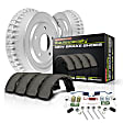 KOE8495 Rear Brake Disc and Pad Kit, Plain Surface 5 Lugs 284.8 mm Ceramic Z17 OE Replacement