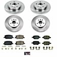 KOE8505 Front and Rear Brake Disc and Pad Kit, Plain Surface, 5 Lugs, 268 mm, Ceramic, Z17 OE Replacement