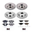 KOE8534 Front and Rear Brake Disc and Pad Kit, Natural Finish, Plain Surface, 5 Lugs, 315.8 mm, Ceramic, Z17 OE Replacement