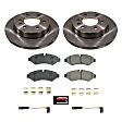 KOE8655 Rear Brake Disc and Pad Kit, Plain Surface, 6 Lugs, 298 mm, Ceramic, Z17 OE Replacement
