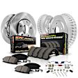 KOE8659 Front and Rear Brake Disc and Pad Kit, Plain Surface, 6 Lugs, 298 mm, Ceramic, Z17 OE Replacement