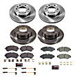 2020 Mercedes Benz Sprinter 1500 - Front and Rear Brake Disc and Pad Kit, Plain Surface, 6 Lugs, 298 mm, Ceramic, with Manual Parking Brake, 2.0L 4Cyl, Z17 OE Replacement
