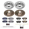2020 Toyota Corolla - Front and Rear Brake Disc and Pad Kit, Natural Finish, Plain Surface, 5 Lugs, 255 mm, Ceramic, engdesig: 2ZR-FXE, FULL HYBRID EV-GAS (FHEV), 1.8L 4Cyl, Z17 OE Replacement
