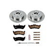 KOE866 Rear Brake Disc and Pad Kit, Natural Finish, Plain Surface, 5 Lugs, 285 mm, Ceramic, Z17 OE Replacement