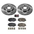 KOE8671 Front Brake Disc and Pad Kit, Plain Surface, 5 Lugs, 300 mm, Ceramic, Z17 OE Replacement