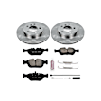 KOE867 Front Brake Disc and Pad Kit, Natural Finish, Plain Surface, 5 Lugs, 300 mm, Ceramic, Z17 OE Replacement