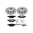 KOE868 Front Brake Disc and Pad Kit, Natural Finish, Plain Surface, 5 Lugs, 300 mm, Ceramic, Z17 OE Replacement