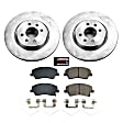 KOE8699 Front Brake Disc and Pad Kit, Plain Surface, 4 Lugs, 280 mm, Ceramic, Z17 OE Replacement