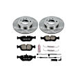 KOE869 Front Brake Disc and Pad Kit, Natural Finish, Plain Surface, 5 Lugs, 300 mm, Ceramic, Z17 OE Replacement
