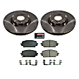 KOE8703 Front Brake Disc and Pad Kit, Plain Surface, 5 Lugs, 325 mm, Ceramic, Z17 OE Replacement