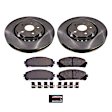 KOE8705 Front Brake Disc and Pad Kit, Plain Surface, 5 Lugs, 327.9 mm, Ceramic, Z17 OE Replacement