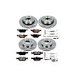 4-Wheel Set Power Stop&reg; KOE871 Front and Rear OE Stock Replacement Low-Dust Ceramic Brake Pad and Rotor Kit