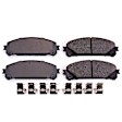 KOE8736 Front and Rear Brake Disc and Pad Kit, Plain Surface, 5 Lugs, 317 mm, Ceramic, Z17 OE Replacement