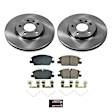 KOE8738 Front Brake Disc and Pad Kit, Plain Surface, 5 Lugs, 300 mm, Ceramic, Z17 OE Replacement