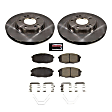 2020 Kia Forte - Front Brake Disc and Pad Kit, Plain Surface, 5 Lugs, 280 mm, Ceramic, 2.0L 4Cyl, Z17 OE Replacement
