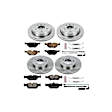 4-Wheel Set Power Stop&reg; KOE874 Front and Rear OE Stock Replacement Low-Dust Ceramic Brake Pad and Rotor Kit