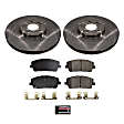 KOE8750 Front Brake Disc and Pad Kit, Plain Surface, 5 Lugs, 340.2 mm, Ceramic, Z17 OE Replacement