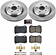 KOE8758 Rear Brake Disc and Pad Kit, Plain Surface, 5 Lugs, 349.9 mm, Ceramic, Z17 OE Replacement