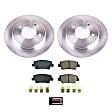 KOE8769 Rear Brake Disc and Pad Kit, Plain Surface 5 Lugs 262.2 mm Ceramic Z17 OE Replacement