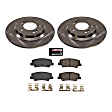 KOE8772 Rear Brake Disc and Pad Kit, Plain Surface, 5 Lugs, 283.9 mm, Ceramic, Z17 OE Replacement