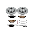 KOE877 Rear Brake Disc and Pad Kit, Natural Finish, Plain Surface, 5 Lugs, 294 mm, Ceramic, Z17 OE Replacement