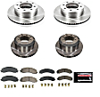 KOE8792 Front and Rear Brake Disc and Pad Kit, Plain Surface, 8 Lugs, 360 mm, Ceramic, Z17 OE Replacement