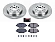 KOE8846 Rear Brake Disc and Pad Kit, Natural Finish, Plain Surface, 5 Lugs, 330 mm, Ceramic, Z17 OE Replacement
