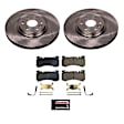 KOE8924 Front Brake Disc and Pad Kit, Plain Surface, 6 Lugs, 410 mm, Ceramic