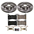 KOE8931 Front Brake Disc and Pad Kit, Plain Surface, 5 Lugs, 363.98 mm, Ceramic