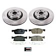 KOE8960 Front Brake Disc and Pad Kit, Plain Surface, 5 Lugs, 345 mm, Ceramic, Z17 OE Replacement