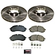 KOE8985 Front Brake Disc and Pad Kit, Plain Surface, 5 Lugs, Ceramic, Z17 OE Replacement