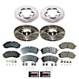 KOE9056 Front and Rear Brake Disc and Pad Kit, Plain Surface, 5 Lugs, Ceramic, Z17 OE Replacement