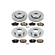 2003 Volvo S40 - Front and Rear Brake Disc and Pad Kit, Natural Finish, Plain Surface, 4 Lugs, 260 mm, Ceramic, 1.9L 4Cyl, Z17 OE Replacement