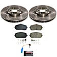 KOE9204 Front Brake Disc and Pad Kit, Cross-Drilled, 5 Lugs, 330 mm, Ceramic, Z17 OE Replacement