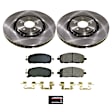 KOE9206 Front Brake Disc and Pad Kit, Plain Surface, 5 Lugs, 11.81 in., Ceramic