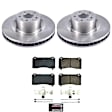 KOE9251 Front Brake Disc and Pad Kit, Plain Surface, 5 Lugs, Ceramic, Z17 OE Replacement