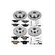 4-Wheel Set Power Stop&reg; KOE945 Front and Rear OE Stock Replacement Low-Dust Ceramic Brake Pad and Rotor Kit