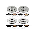 2005 Saab 9-3 - Front and Rear Brake Disc and Pad Kit, Natural Finish, Plain Surface, 5 Lugs, 277.8 mm, Ceramic, 2.0L 4Cyl, Z17 OE Replacement