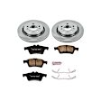 KOE983 Rear Brake Disc and Pad Kit, Natural Finish, Plain Surface, 5 Lugs, 292 mm, Ceramic, Z17 OE Replacement
