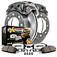 MDCK5084 2-Wheel Set Front Brake Kit With Calipers, Plain Surface 8 Lugs Natural Caliper, Carbon Fiber Ceramic, Z36 Extreme Truck And Tow, Includes (2) Brake Disc, (2) Brake Caliper and (1) Brake Pad Set