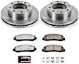 MDK1781 2-Wheel Set Front Brake Disc and Pad Kit, Plain Surface 8 Lugs 347 mm Z36 Extreme Truck And Tow, Includes (2) Brake Disc and (1) Brake Pad Set