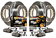 2000 Ford F-450 Super Duty - 4-Wheel Set Front and Rear Brake Disc and Pad Kit, Plain Surface, 8 Lugs, 369 mm and 394 mm, Z36 Extreme Truck And Tow Includes (4) Disc and (2) Pad Set