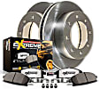 MDK5591 2-Wheel Set Rear Brake Disc and Pad Kit, Plain Surface 8 Lugs 345.44 mm Z36 Extreme Truck And Tow, Includes (2) Brake Disc and (1) Brake Pad Set