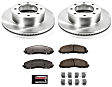 MDK6403 2-Wheel Set Brake Disc and Pad Kit, Plain Surface 8 Lugs 362.8 mm 4WD Z36 Extreme Truck And Tow, Includes (2) Brake Disc and (1) Brake Pad Set