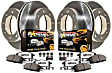 2018 Ford F-350 Super Duty - 4-Wheel Set Front and Rear Brake Disc and Pad Kit, Plain Surface, 8 Lugs, 362.8 mm and 363 mm, 4WD, 6.2L 8Cyl, Z36 Extreme Truck And Tow Includes (4) Disc and (2) Pad Set