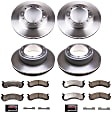 MDK8187 4-Wheel Set Brake Disc and Pad Kit, Plain Surface 10 Lugs 381 mm and 381 mm Z36 Extreme Truck And Tow, Includes (4) Brake Disc and (2) Brake Pad Set